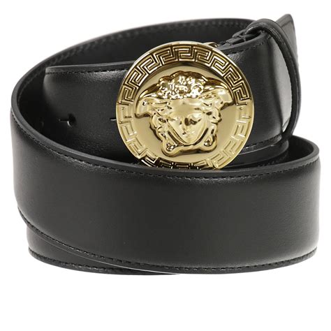 versace black and gold belt|Versace men's belts on clearance.